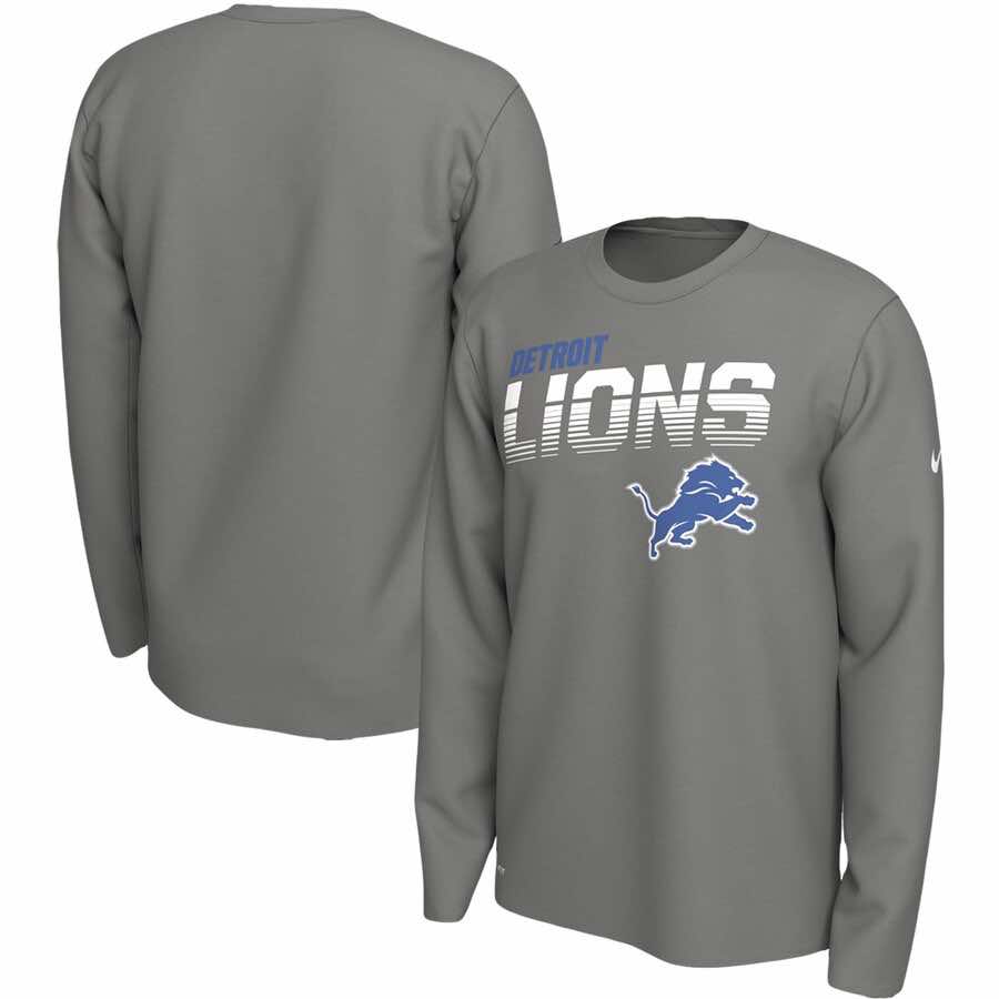 Detroit Lions Nike Long Sleeve T-Shirt - Silver