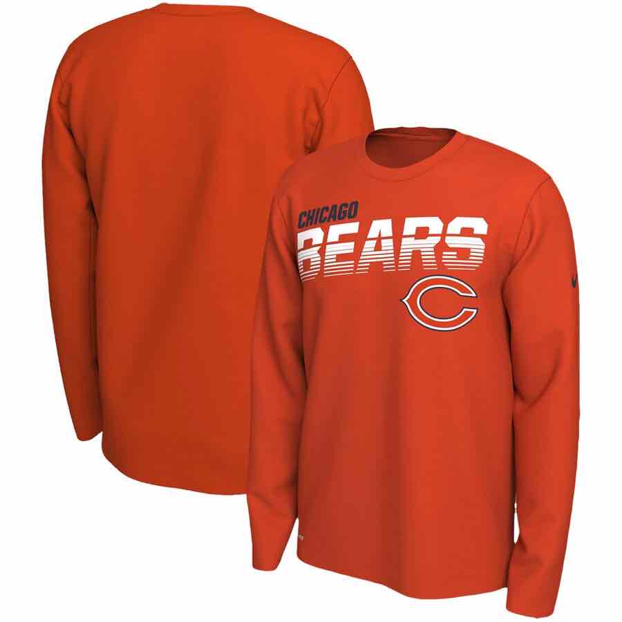 Chicago Bears Nike Long Sleeve T-Shirt - Orange