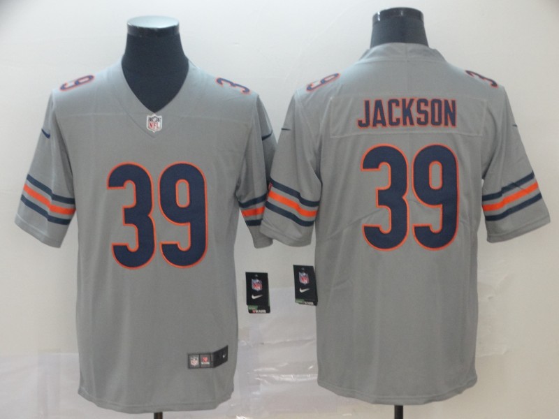 NFL Chicago Bears #39 Jackson Inverted Grey Limited Jersey