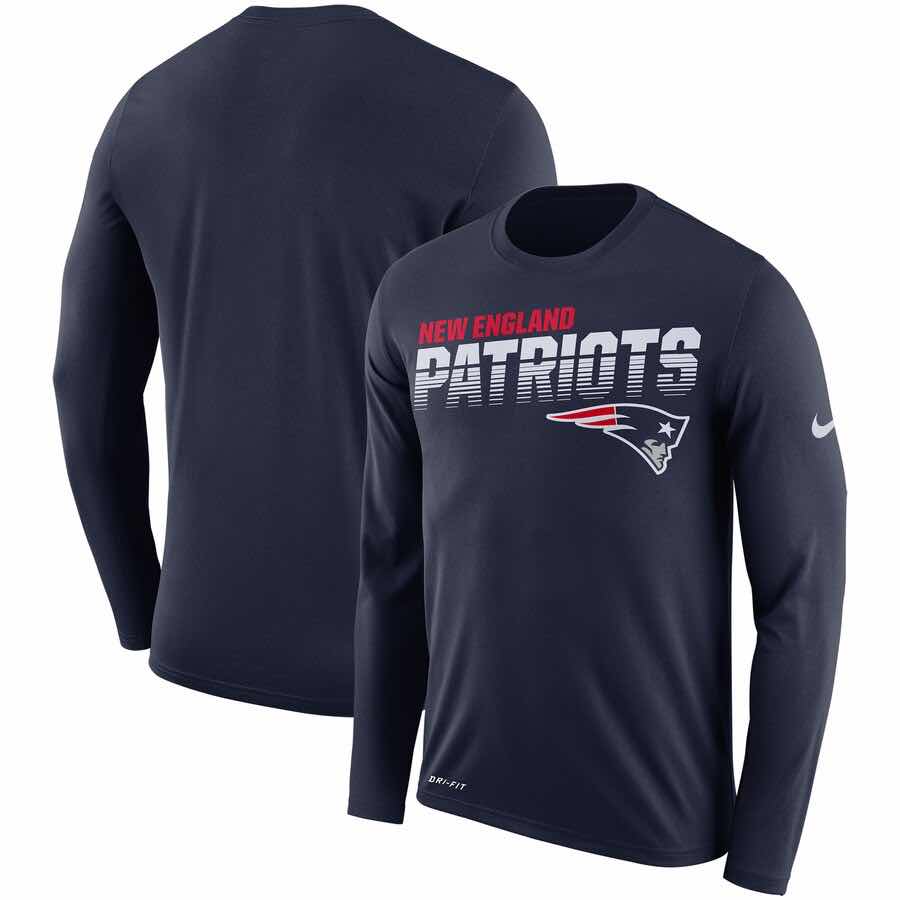 New England Patriots Nike Long Sleeve T-Shirt - Navy