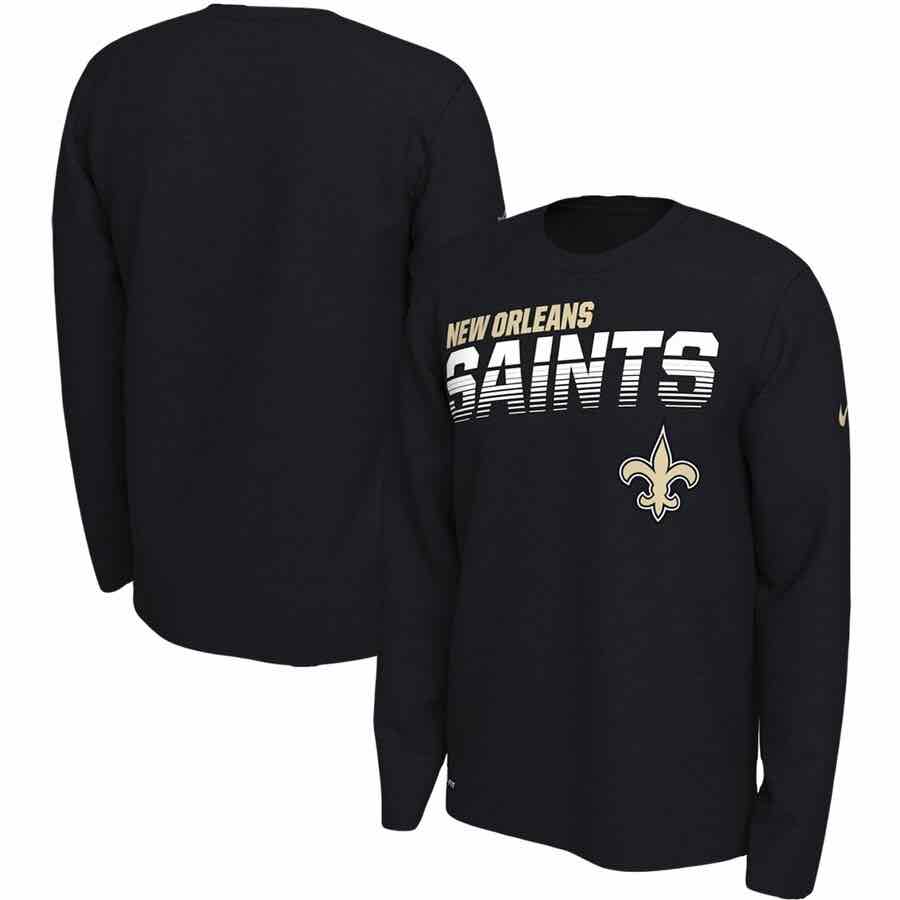 New Orleans Saints Nike Long Sleeve T-Shirt - Black