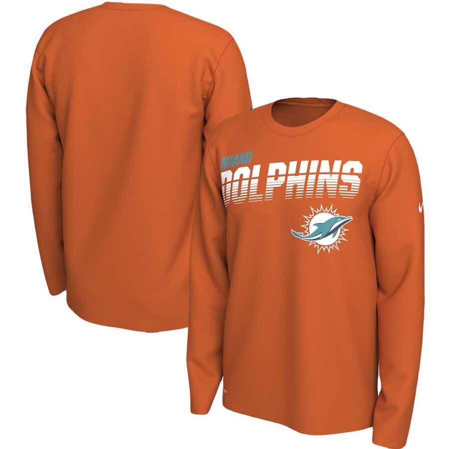Miami Dolphins Nike Long Sleeve T-Shirt - Orange