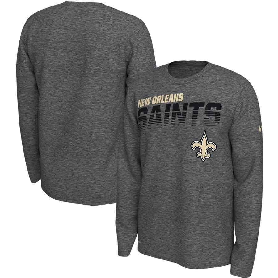 New Orleans Saints Nike Long Sleeve T-Shirt - Gray