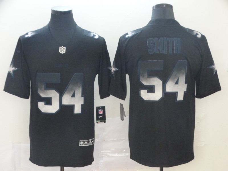 NFL Dallas Cowboys #54 Smith Black Smoke Fashion Jersey