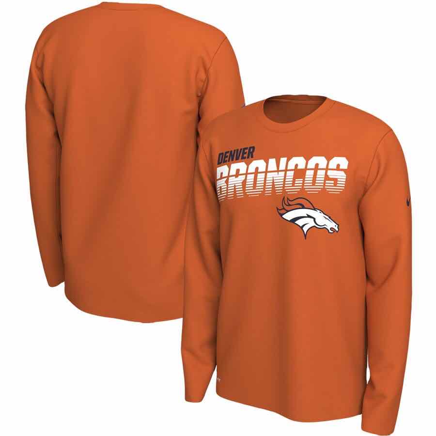 Denver Broncos Nike Long Sleeve T-Shirt - Orange