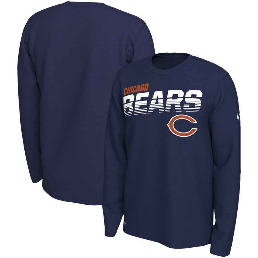 Chicago Bears Nike Long Sleeve T-Shirt - Navy