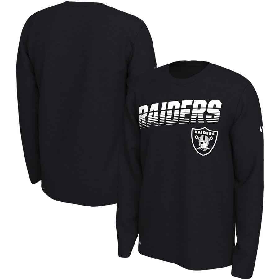 Oakland Raiders Nike Long Sleeve T-Shirt - Black