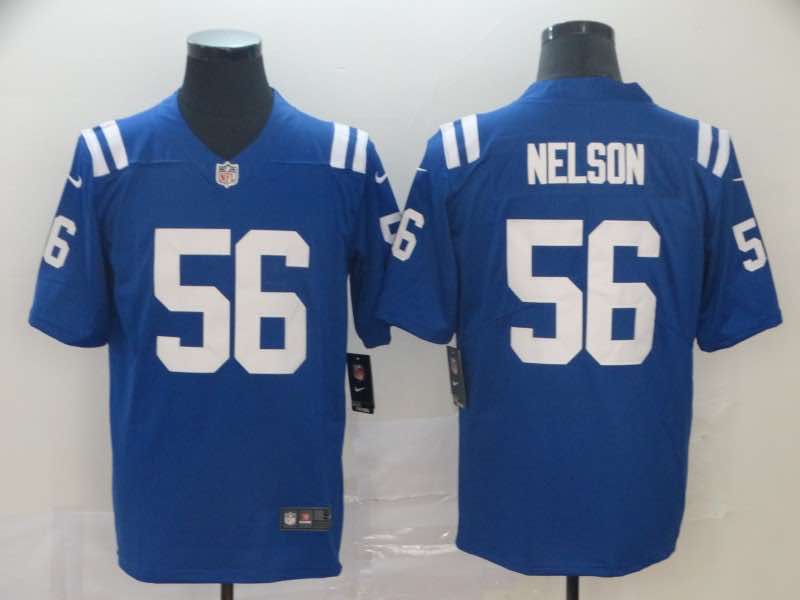 Nike Indianapolis Colts #56 Nelson Vapor Limited Blue Jersey