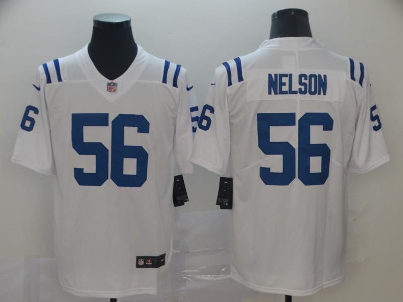 Nike Indianapolis Colts #56 Nelson Vapor Limited White Jersey