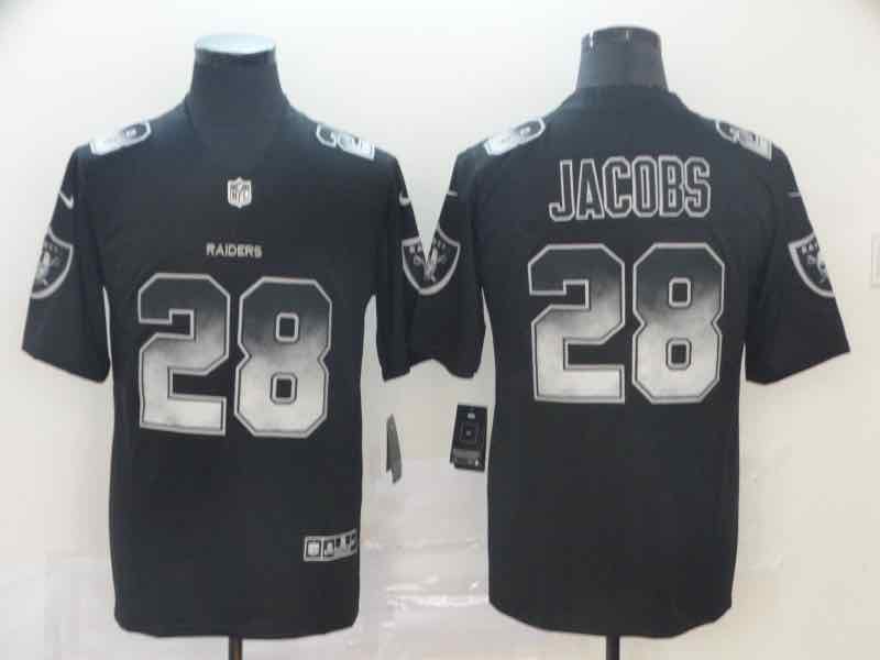 NFL Oakland Raiders #28 Jacobs Black Smoke Legend Limited Jersey