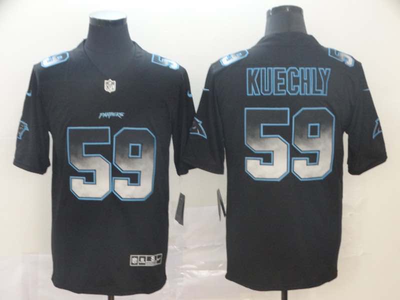 NFL Carolina Panthers #59 Kuechly Black Smoke Legend Jersey