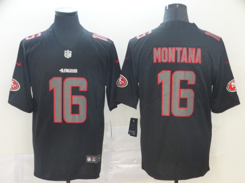 NFL San Francisco 49ers #16 Montana Legend Black Jersey