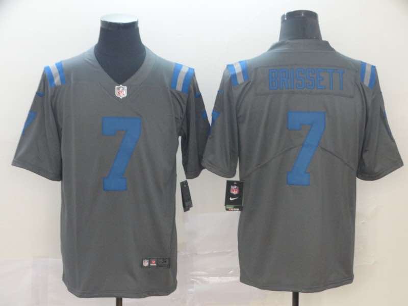 NFL Indianapolis Colts #7 Brissett Grey Inverted Limited Jersey