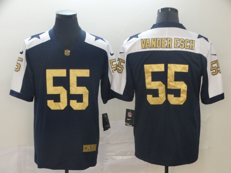 NFL Dallas Cowboys #55 Vander Esch Gold Thanksgiving Limited Jersey