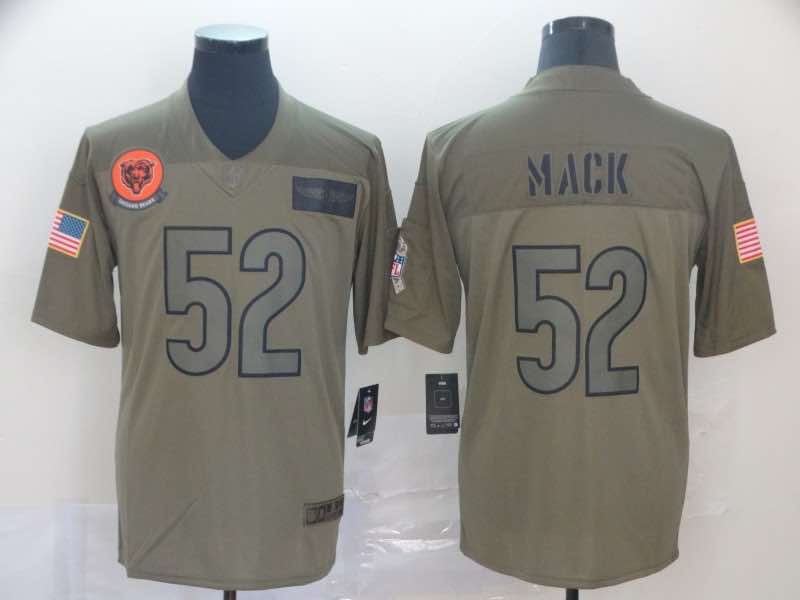 NFL Chicago Bears #52 Mack Salute to Service Green Jersey