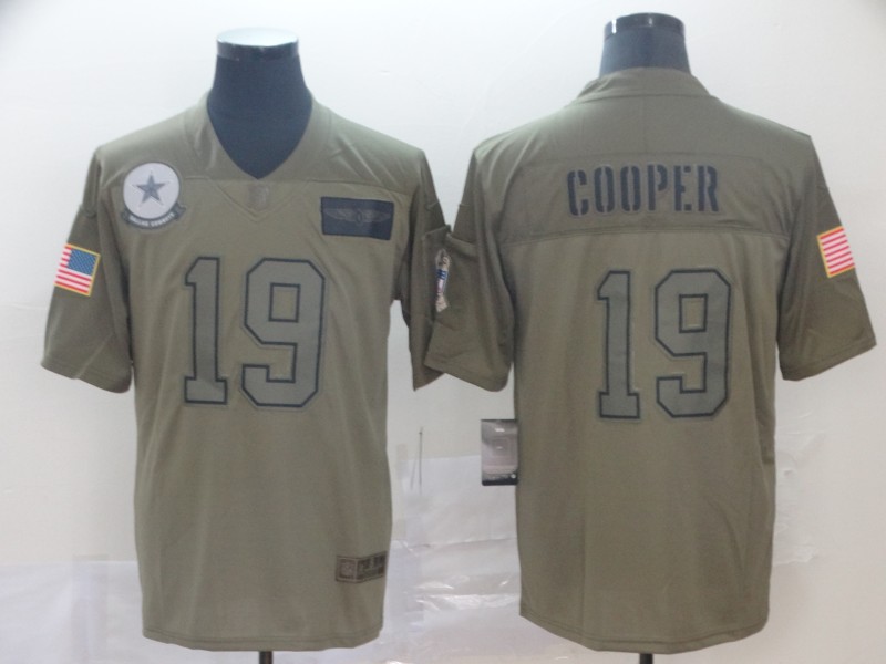 NFL Dallas Cowboys #19 Cooper Salute to Service Green Jersey