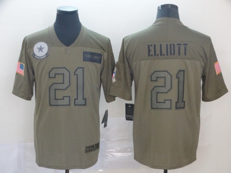 NFL Dallas Cowboys #21 Elliott Salute to Service Limited Jersey