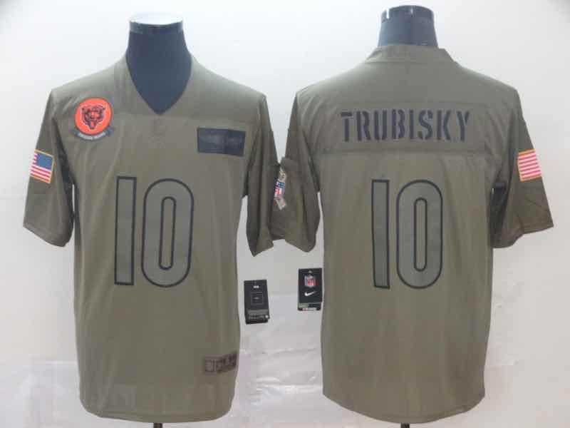 NFL Chicago Bears #10 Trubisky Salute to Service Limited Jersey