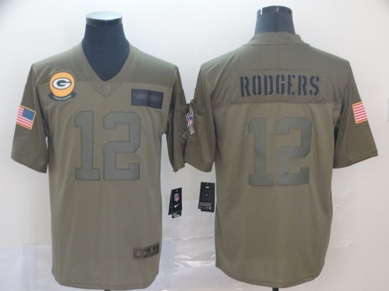 NFL Green Bay Packers #12 Rodgers Salute to Service Limited Jersey