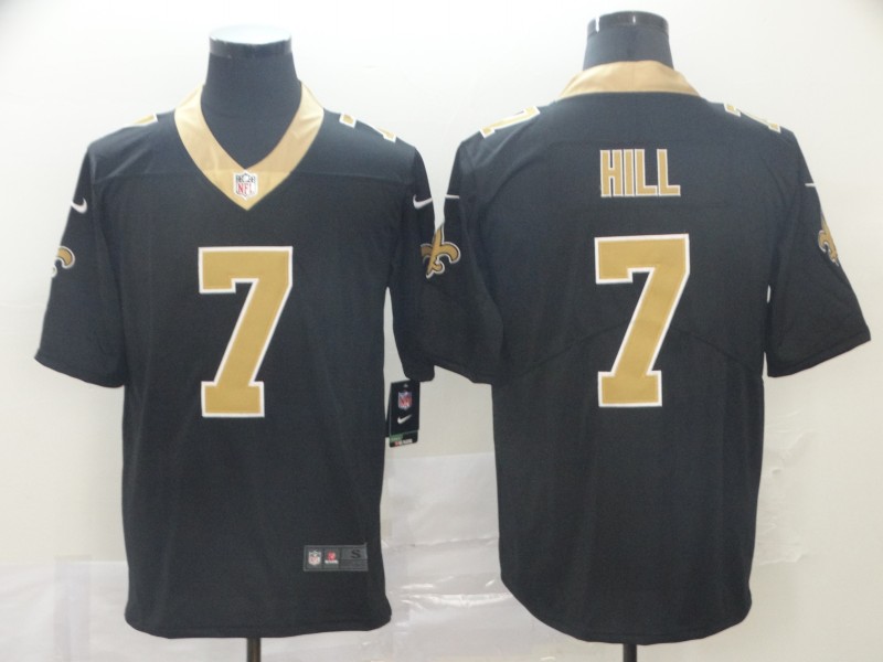 NFL New Orleans Saints #7 Hill Black Vapor Limited Jersey