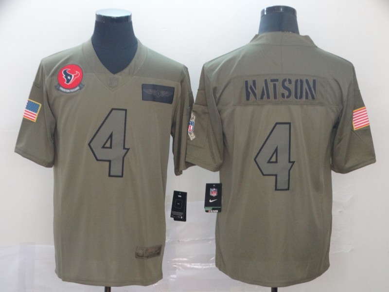NFL Houston Texans #4 Watson Salute to Service Limited Jersey