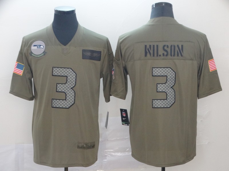 NFL Seattle Seahawks #3 Wilson Salute to Service Limited Jersey