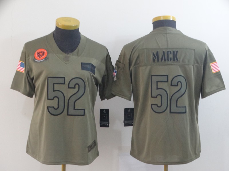 Womens NFL Chicago Bears #52 Mack Salute to Service Jersey