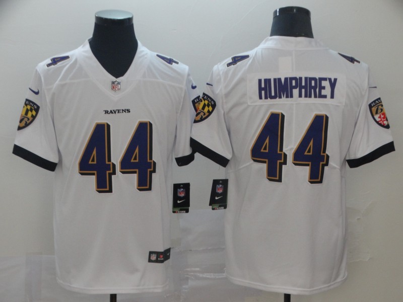 NFL Baltimore Ravens #44 Humphrey Vapor Limited White Jersey