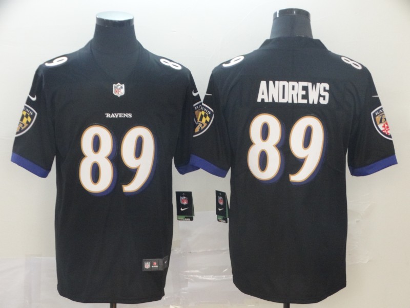 NFL Baltimore Ravens #89 Andrews Vapor Limited Black Jersey