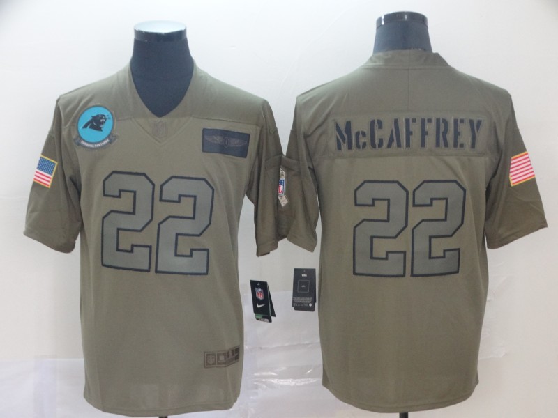 NFL Carolina Panthers #22 McCaffrey Salute to Service Limited Jersey