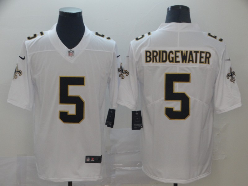 NFL New Orleans Saints #5 Bridgewater White Vapor Limited Jersey