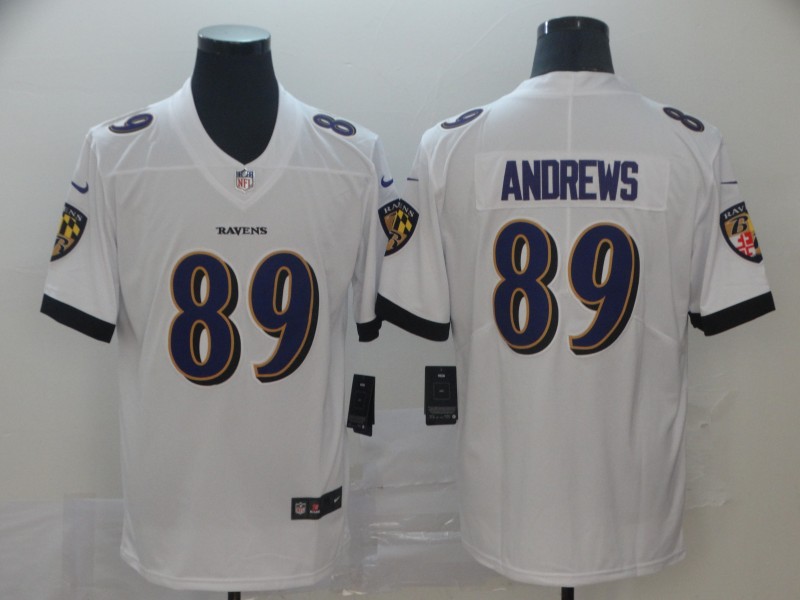 NFL Baltimore Ravens #89 Andrews Vapor Limited White Jersey