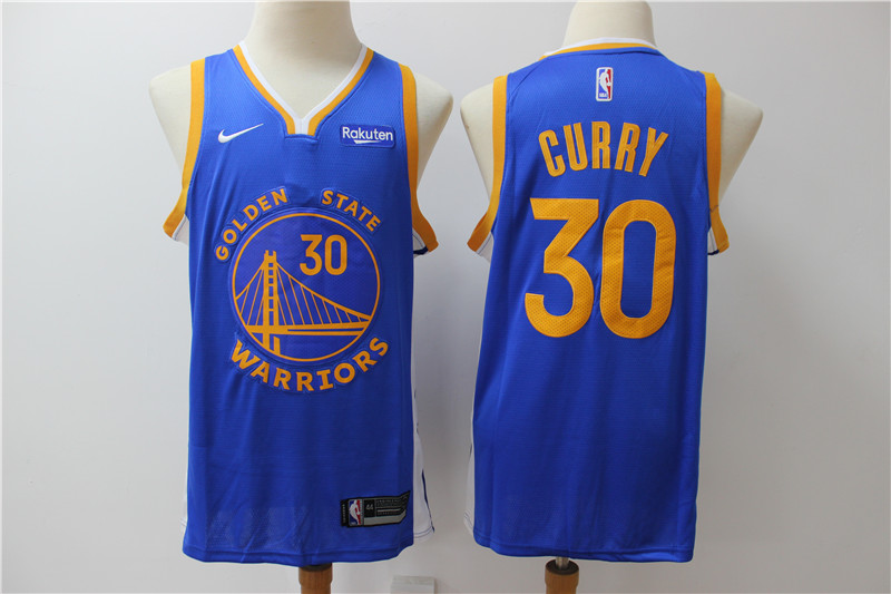 NBA Golden State Warriors #30 Curry Blue Game Jersey