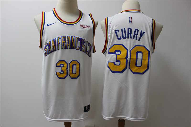 NBA Golden State Warriors #30 Curry White Game Jersey