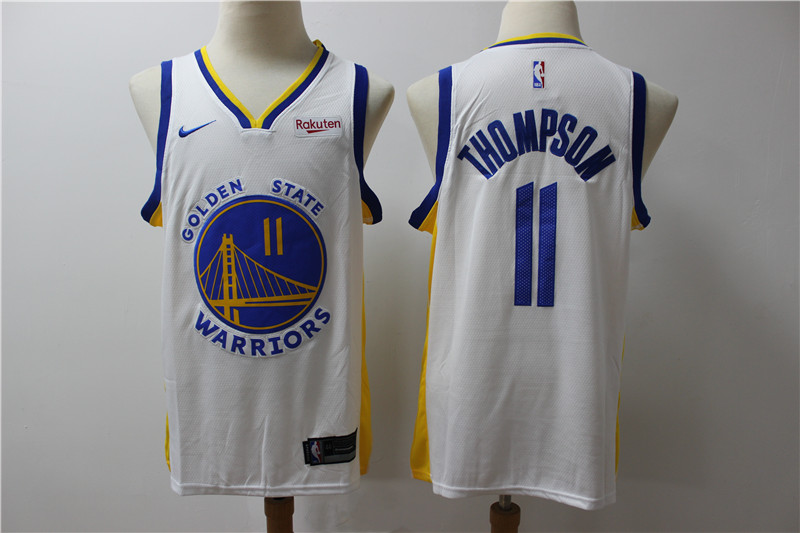 NBA Golden State Warriors #11 Thompson White Game Jersey