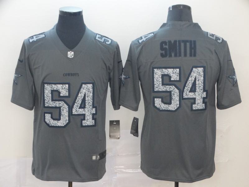 NFL Dallas Cowboys #54 Smith Grey Legend Limited Jersey