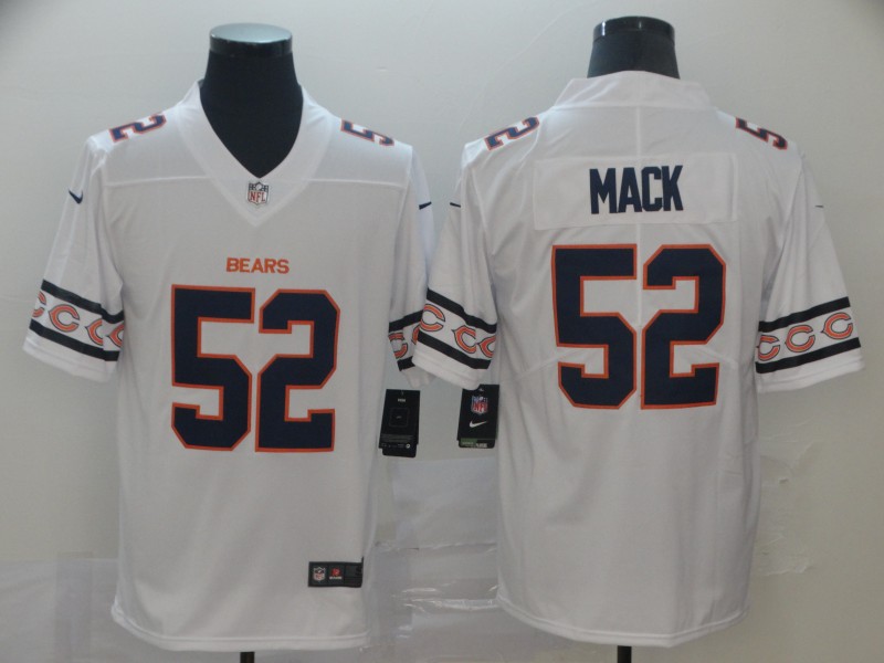 NFL Chicago Bears #52 Mack White Sleeve Logo Jersey