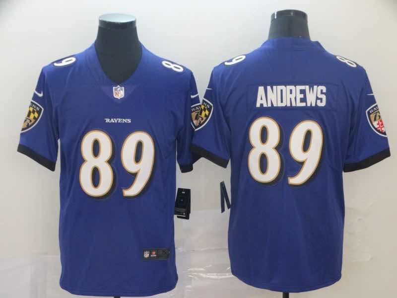 NFL Baltimore Ravens #89 Andrews Vapor Limited Purple Jersey