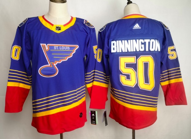 NHL St.Louis Blues #50 Binnington Blue Jersey