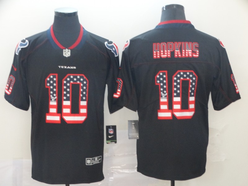NFL Houston Texans #10 Hopkins USA Flag Black limited Jersey
