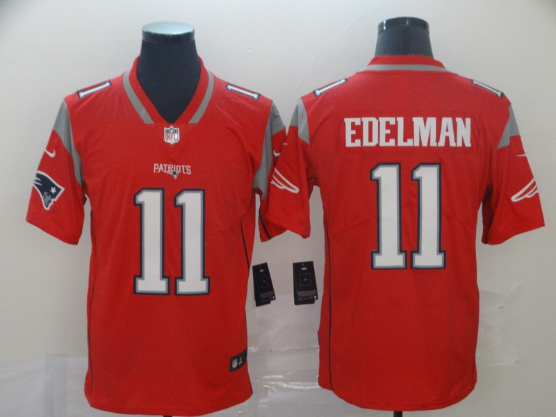 NFL New England Patriots #11 Edelman Inverted Red Limited Jersey
