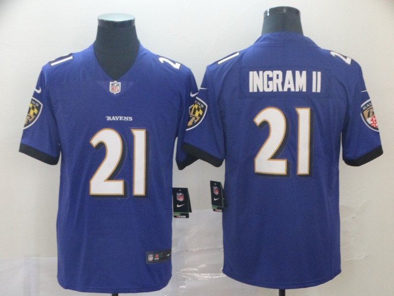 NFL Baltimore Ravens #21 Ingram II Purple Vapor Limited Jersey