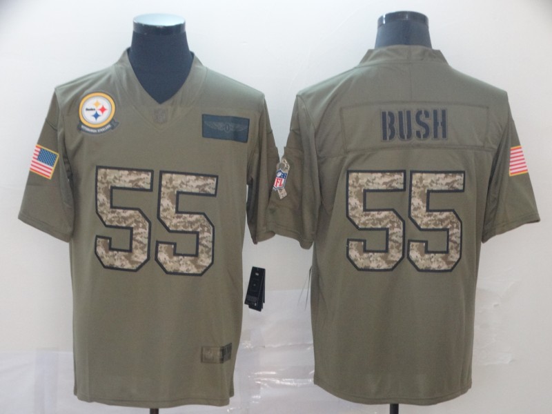 NFL Pittsburgh Steelers #55 Bush Salute to Service Limited Jersey