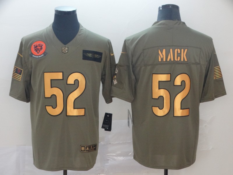 NFL Chicago Bears #52 Mack Salute to Service Gold Jersey