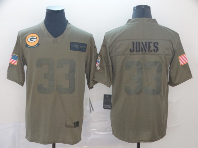 NFL Green Bay Packers #33 Jones Salute to Service Jersey
