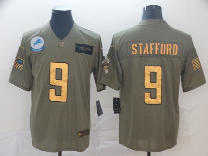 NFL Detriot Lions #9 Stafford Salute to Service Limited Jersey