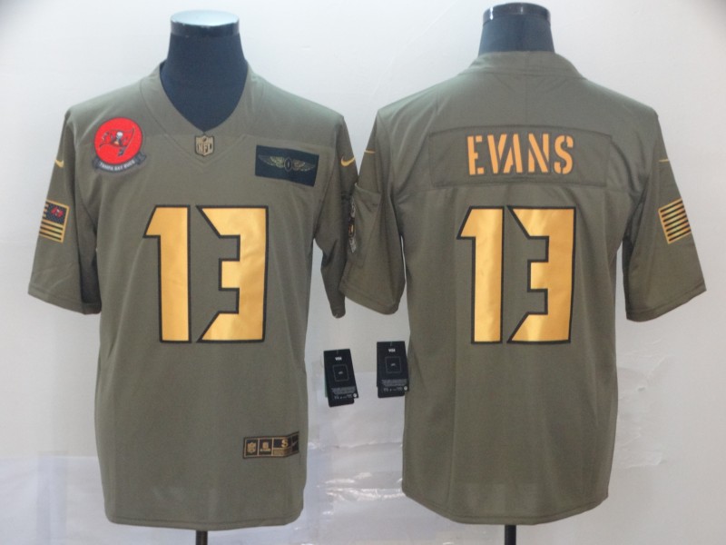 NFL Tampa Bay Buccaneers #13 Evans Salute to Service Gold Jersey