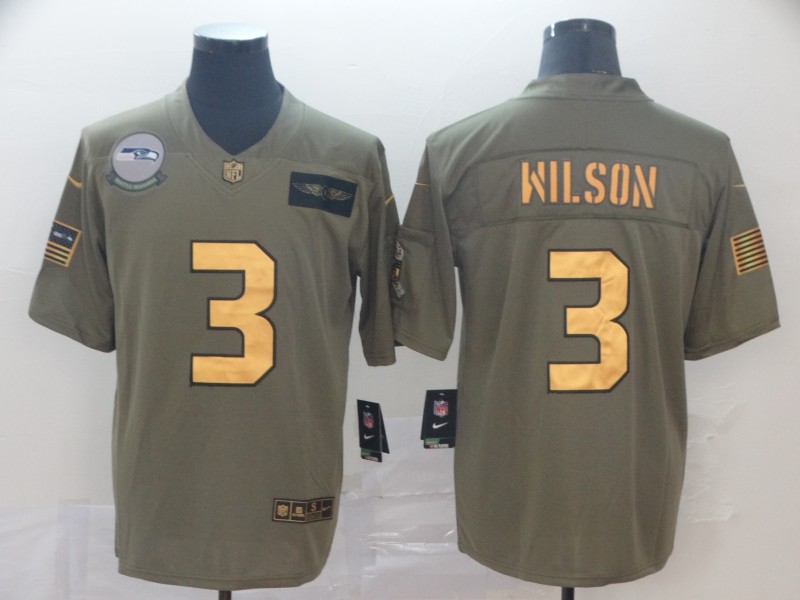 NFL Seattle Seahawks #3 Wilson Salute to Service Limited Jersey