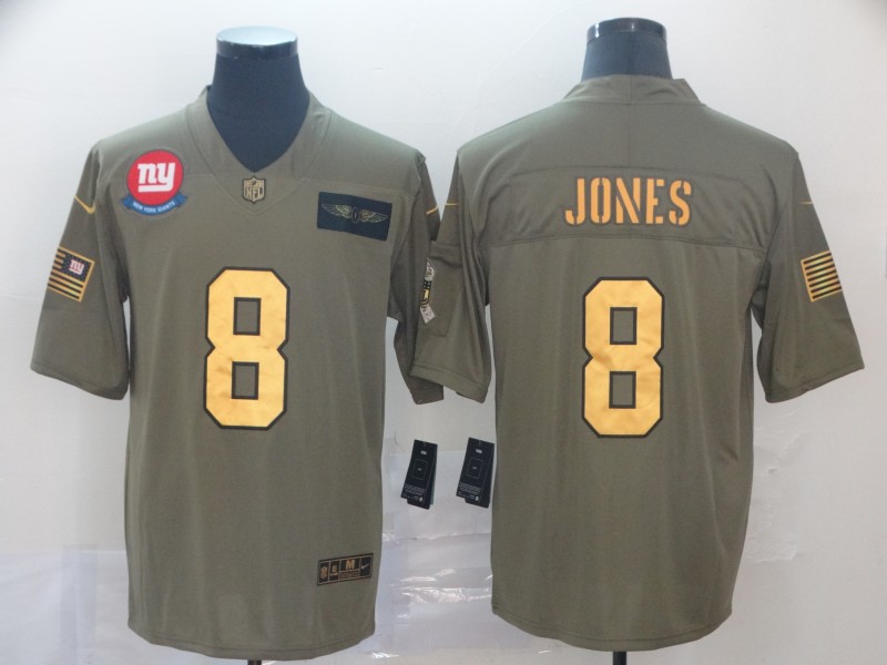 NFL New York Giants #8 Jones Salute to Service Gold Jersey