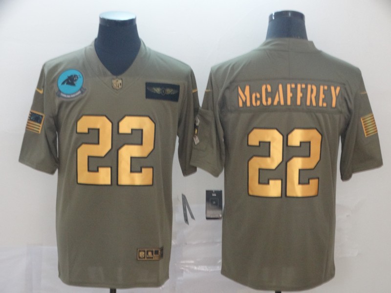 NFL Carolina Panthers #22 McCaffrey Salute to Service Jersey